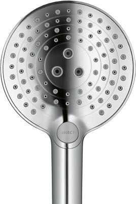 Hansgrohe Raindance Select S z PowderRain Zrewolucjonizuj swój codzienny prysznic z PowderRain. Średnica: 125 mm. Kolor: chrom. Przepływ przy 3 barach: 15 l/min.