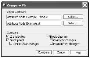 Porównywanie VIs Tools / Compare / Compare