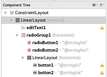 Aby napisać program, uruchomię w oknie projektu i przeciągnę komponenty z przybornika do drzewa komponentów okna projektu: Projekt pierwotnie miał komponent, który wyświetlał tekst Hello World.