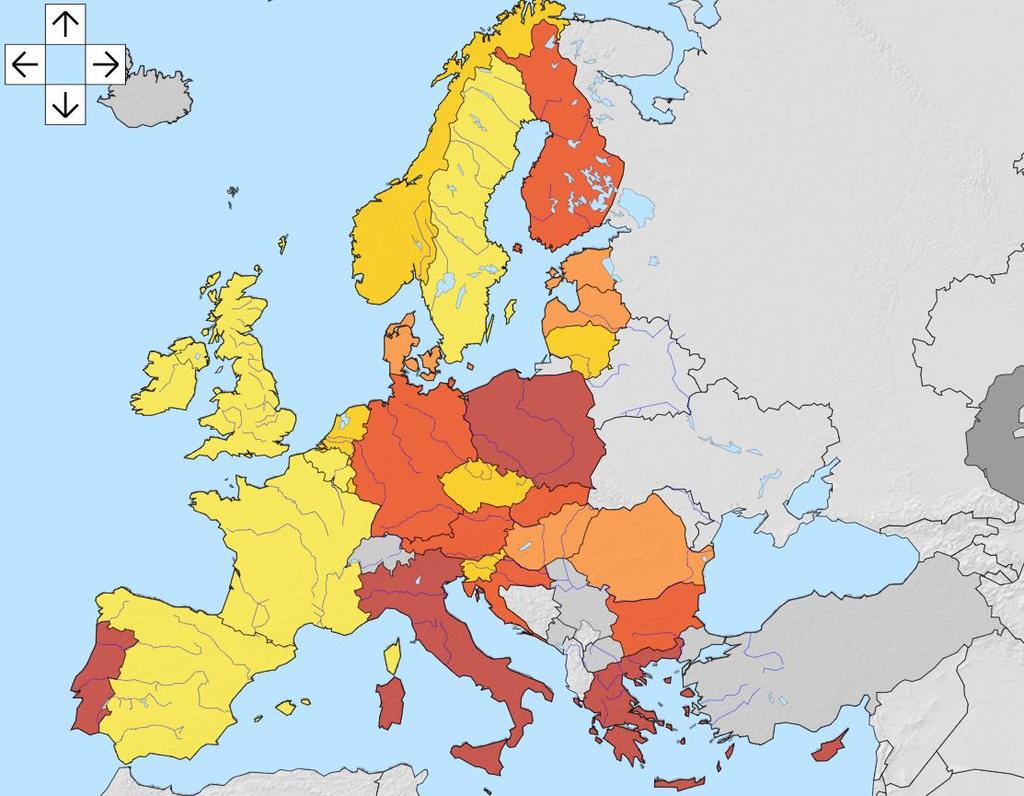 1. Starzenie się społeczeństwa w krajach Unii Europejskiej Najwyższy wskaźnik odnotowano we Włoszech (34,8), Grecji (33,6), Finlandii (33,2), Portugalii (32,5) i w Niemczech (32,4).