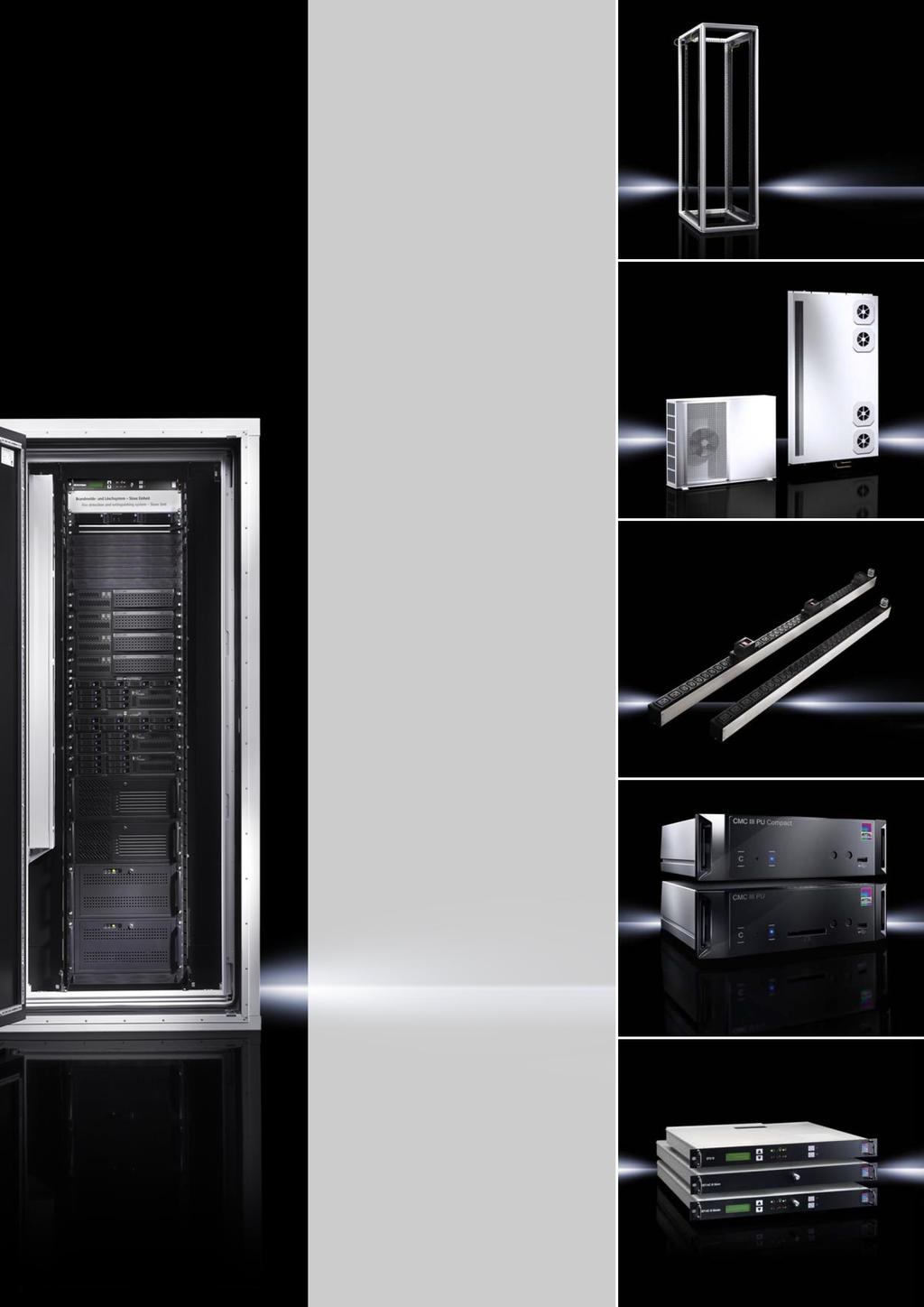 Micro Data Center Poza fizyczną osłoną w formie sejfu IT wyszczególnione poniżej komponenty wyposażenia pozwalają na modyfikację sejfów do w pełni wyposażonego Micro Data Center.