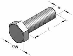 Śruba z łbem sześciokątnym DIN EN ISO 4017 Materiał: stal Gwint: M8, M10, M Powierzchnia: ocynk ogniowy Długość: 20 do 35 mm Klasa wytrzymałości: 8.