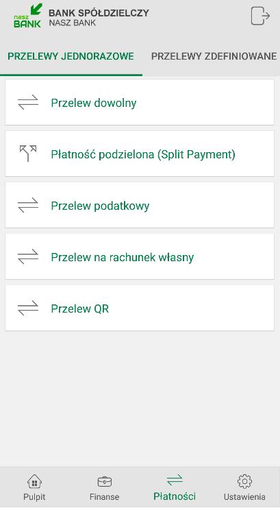 4.1. Przelew dowolny Opcja dostępna również z