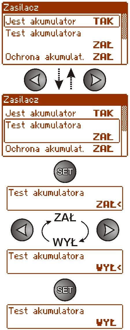 3) podłączonego do zasilacza podczas którego sterownik zasilacza dokonuje pomiaru parametrów elektrycznych zgodnie z zaimplementowaną procedurą pomiarową.