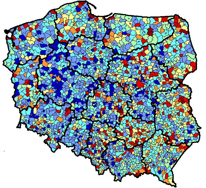 Zobowiązania gmin w przeliczeniu na 1 mieszkańca w 2017 r.