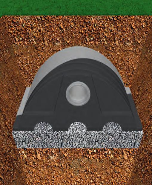 nstr 6. Montaż tuneli rozsączających Przed montażem należy sprawdzić przepuszczalność gruntu, na którym będzie instalowany system rozsączania tunelowego i określić poziom wód gruntowych.