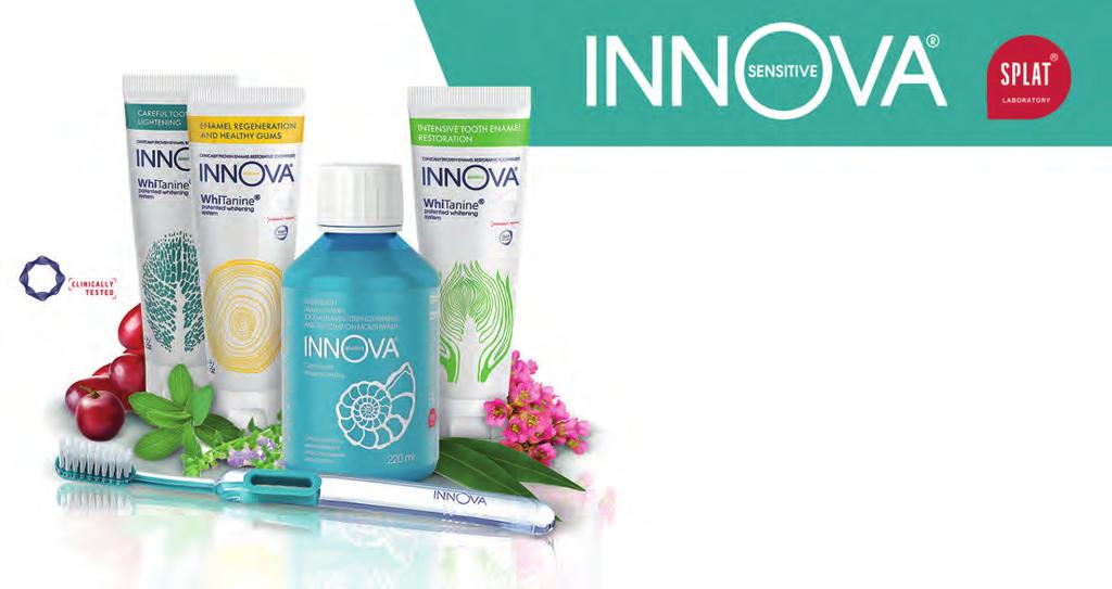 Seria INNOVA to innowacyjne, wzmacniające produkty dla wrażliwych zębów.