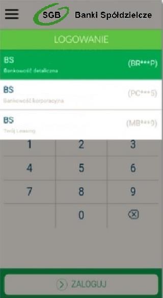 Użytkownik po wyborze interesującego go systemu Bankowości Internetowej, a następnie przycisku [ZALOGUJ] będzie pracował w wybranym systemie.
