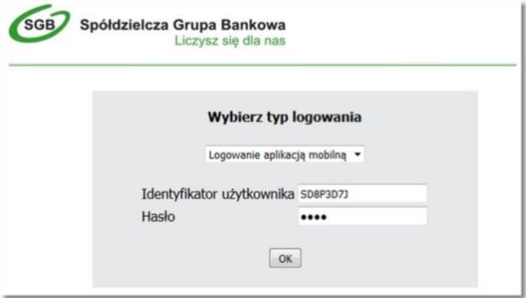 KLIENCI KORPORACYJNI Rejestracja urządzenia autoryzacyjnego podczas logowania do Usługi Bankowości Internetowej (korporacyjne) W celu zmiany sposobu logowania na Token SGB na wniosek użytkownika, po