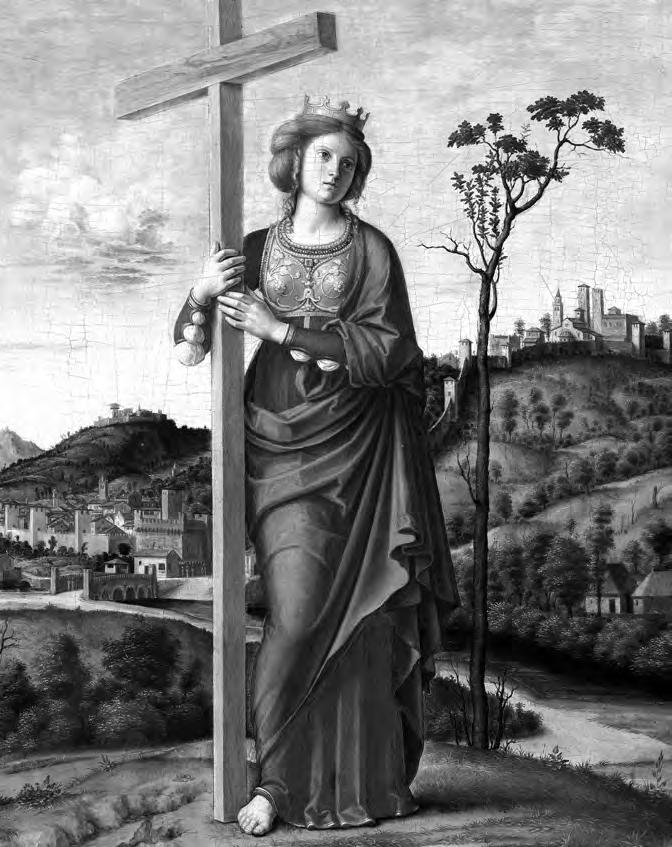 KRZYŻ I PÓŁKSIĘŻYC Święta Helena na obrazie Cimy da Conegliano, XV wiek.