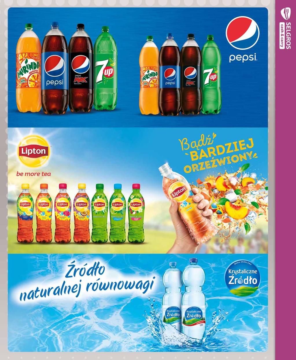 NAPOJE PEPSI 2,25 L po 8 szt. 29150844 3 15 z VAT 3.87 LIPTON ICE TEA pakowany po 12 szt.