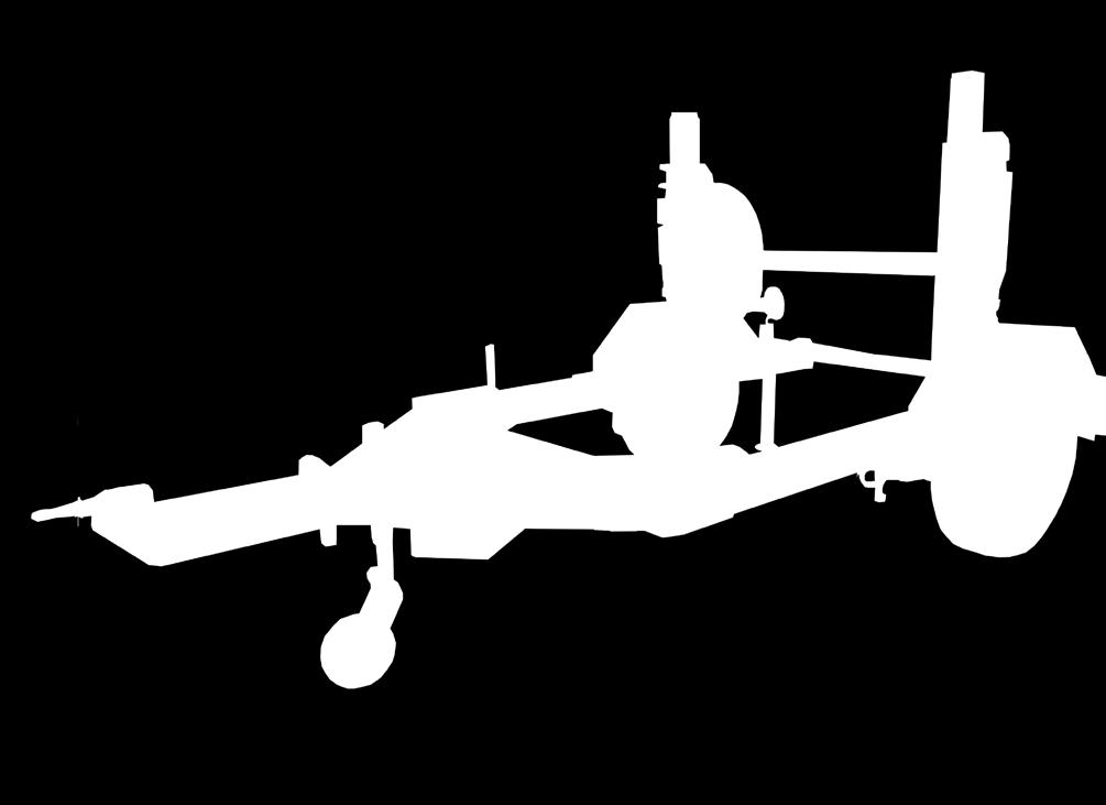 4 lub 408.5) Siła ciągnięcia Prędkość ciągnięcia 0-9 kn 0-60 m/min DOSTĘPNY RÓWNIEŻ MODEL PRZYCZEPY O INNYCH POJEMNOŚCIACH KONFIGURACJA Rama wykonana z 3 profili stalowych.