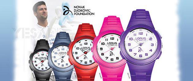partnerem fundacji Novaka Djokovica. Jako marka Seiko Watch Corporation, Lorus z dumą ogłasza wprowadzenie na rynek kolekcję zegarków, która będzie promować i wspierać finansowo fundację Novaka.