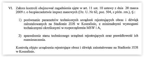 i prawidłowość ich rozmieszczenia Zalecenia pokontrolne: 1)