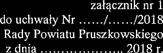 załącznik nr l do uchwały Nr..../....../2018 Rady Powiatu Pruszkowskiego z dnia... 2018 r.