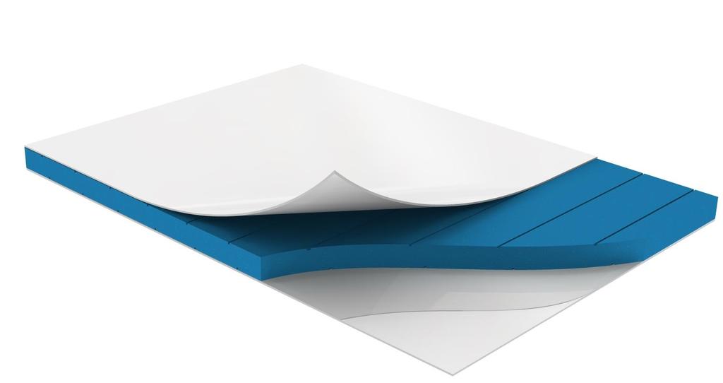 Panel z laminatem GLOSS laminat GLOSS Wewnętrzna warstwa laminatu Laminat poliestrowo-szklany z lekko widoczną strukturą włókien szklanych, o gładkiej powierzchni.