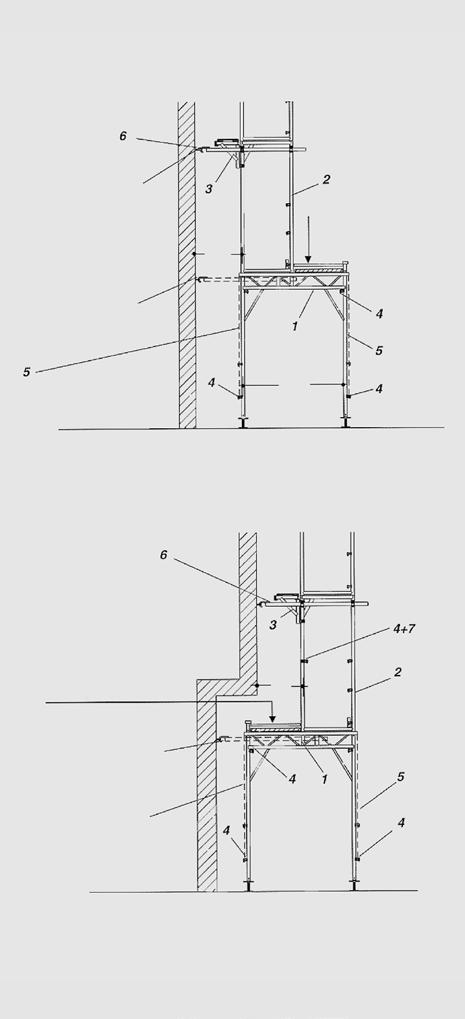 11.0 Wskazówki montażowe 11.1 Rama dla przejść 150 Rama umożliwia przejście dla pieszych pod rusztowaniem o szerokości 150 cm.