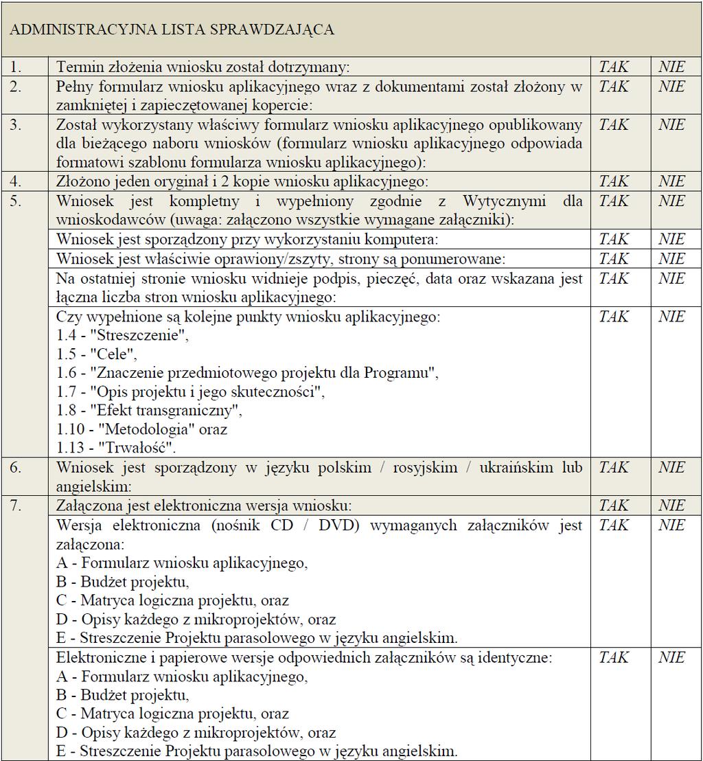 KROK 1: SESJA OTWARCIA ORAZ OCENA ADMINISTRACYJNA I WERYFIKACJA