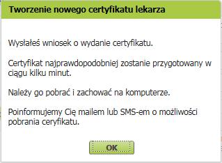 Po otrzymaniu droga mailową lub za pomocą SMS powiadomienia o wygenerowaniu certyfikatu należy ponownie zalogować się do PUE ZUS i przejść (zgodnie z powyższą instrukcją) do zakładki Certyfikat z ZUS