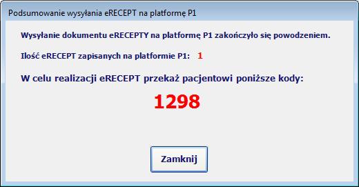 Jako nadawca SMS a standardowo podawany jest ezoz jednak istnieje możliwość zmiany nazwy na dowolny 11 znakowy ciąg alfanumeryczny stanowiący na przykład nazwę przychodni (np. MEDICA).