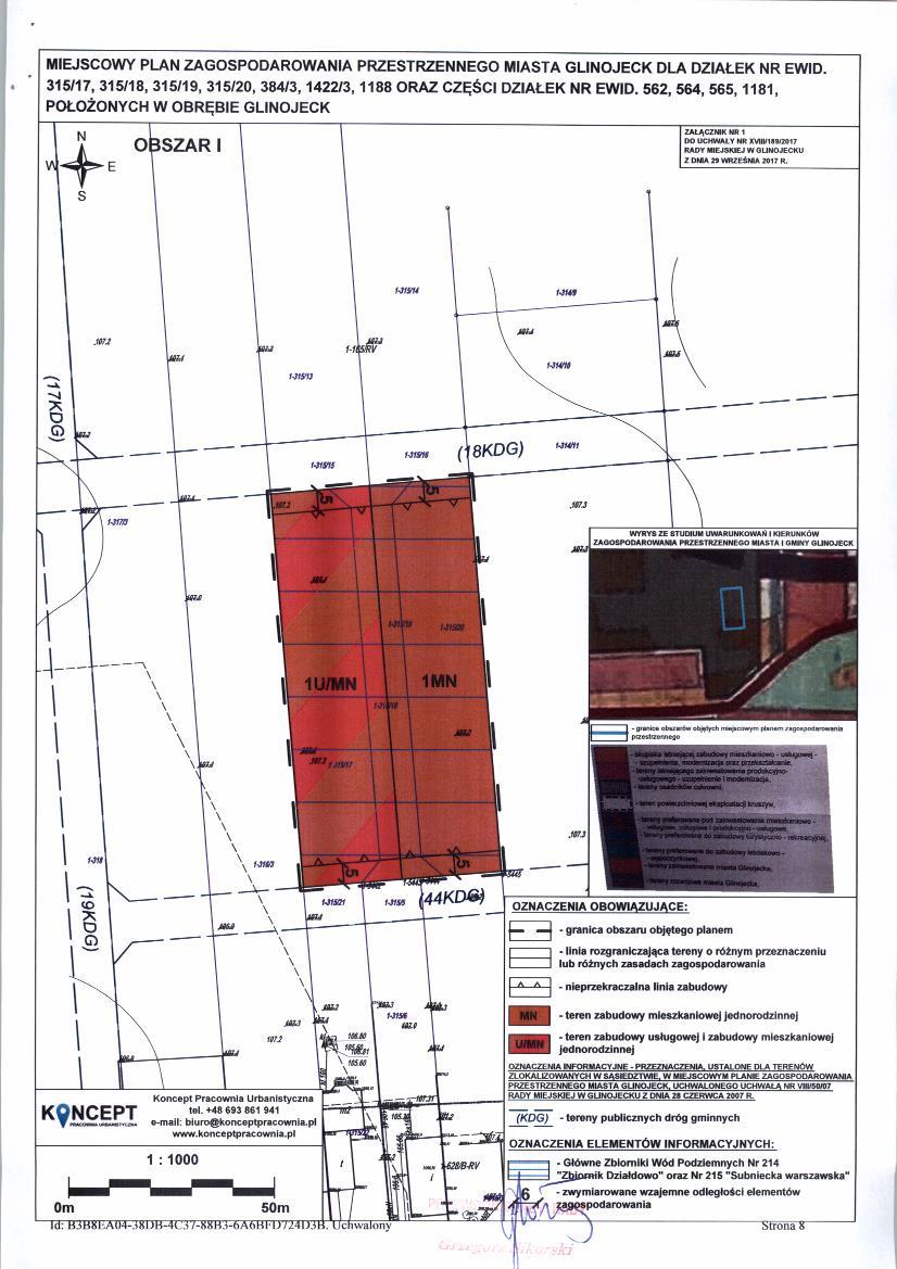 mascowv PLAN ZAGOSPODAROWANIA FMESTRZENNEGO MIASTA GLINOJECK DLA DZIAŁEK NR EWID. 315117 315118 315119. 315121) 33413 141213 nas ORAZ CZĘSCI DZIAŁEK IIR Ew1n.ssz w. 555. 1181.