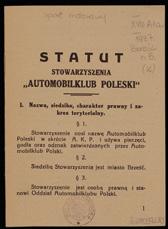 MOTORYZACJA NA POLESIU Przez cały okres międzywojenny Klub wydawał ciekawy treścią i bogato nasycony reklamą magazyn «Auto». W roku 1937 do Automobilklubu Polskiego dołączył się 12.