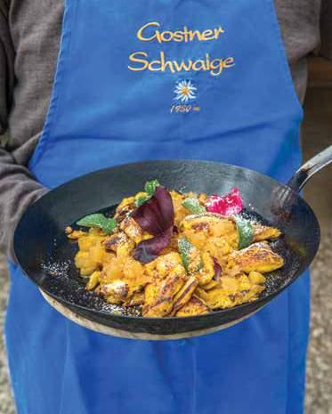 Również mięso serwowane w Gostner Schwaige pochodzi z gospodarstwa Franza w menu królują