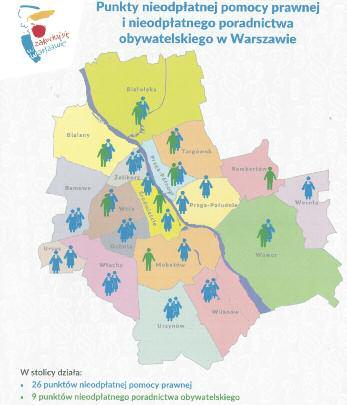 Nieodpłatna pomoc prawna Punkty nieodpłatnej pomocy prawnej i nieodpłatnego poradnictwa obywatelskiego w Warszawie.