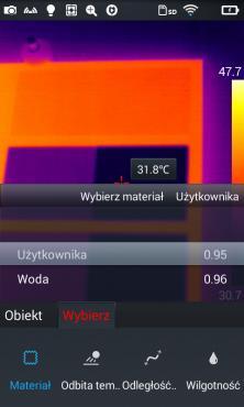 5.13.1 Regulacja poziomu skali temperatury Regulacja poziomu skali temperatury odbywa się przez naciśnięcie przycisków wirtualnych góra/dół.