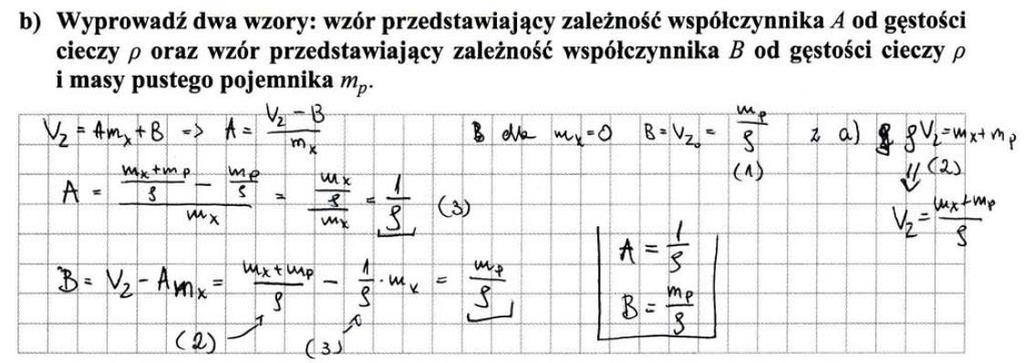 Fizyka 33 L1 L2 P1 P2 Maturzysta wykonuje niepotrzebne przekształcenia algebraiczne.