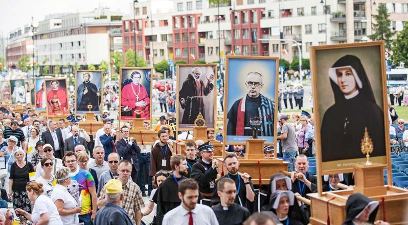 Różaniec świętych nie jesteś sam srebrem oczkami, zostaną umieszczone wizerunki świętych i błogosławionych, których relikwie spoczywają w nawie bocznej Świątyni Opatrzności Bożej.