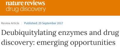 USP7, USP15, USP21) są enzymami mogącymi prowadzić do zaburzenia ubikwitynacji, hamowanie ich aktywności przywraca zdolność odpowiedzi immunologicznej inhibitory USP7