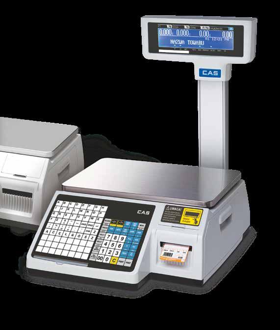 27 Waga CAS CL5200 Wagi drukujące etykiety CL5200 N przeznaczone są dla klientów poszukujących solidnych, ekonomicznych rozwiązań z zakresu etykietowania towarów.