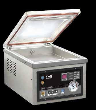 Pakowarki i Sous-Vide / komorowe / CAS CVP 87 W połączeniu z technologią SOUS VIDE skraca czas oczekiwania na wybrane dania Pakowanie próżniowe przyczynia się do ograniczenia rozwoju bakterii