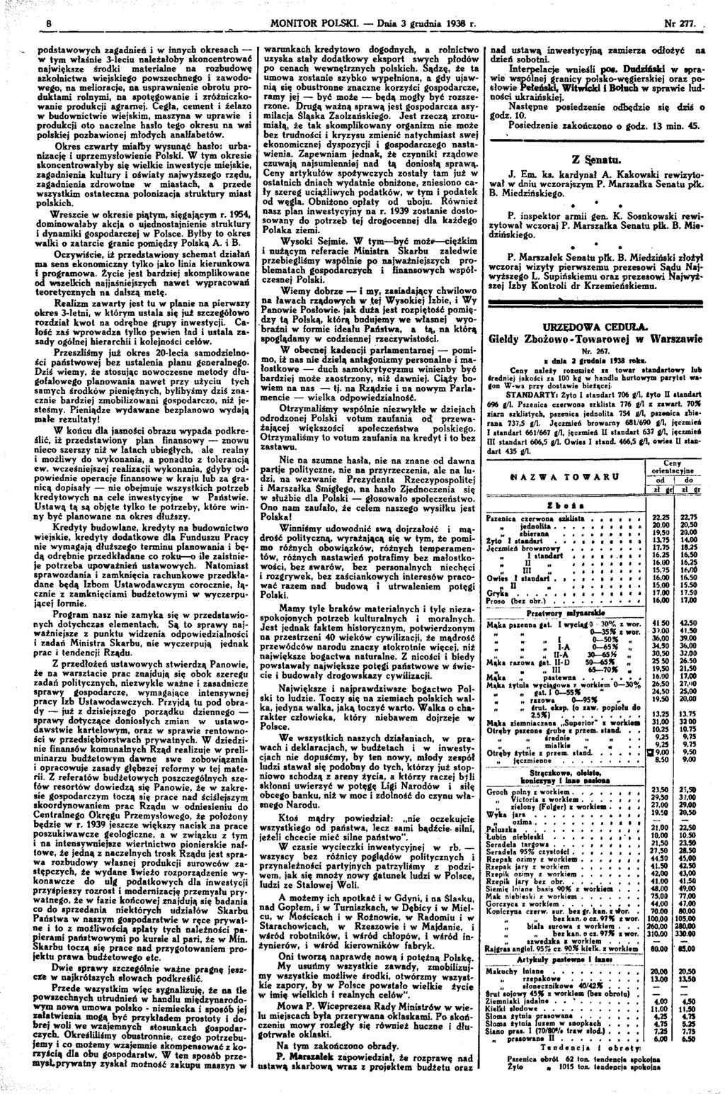 8 MONTOR POLSK Dnia 3 grudnia 1938 r. Nr 217.
