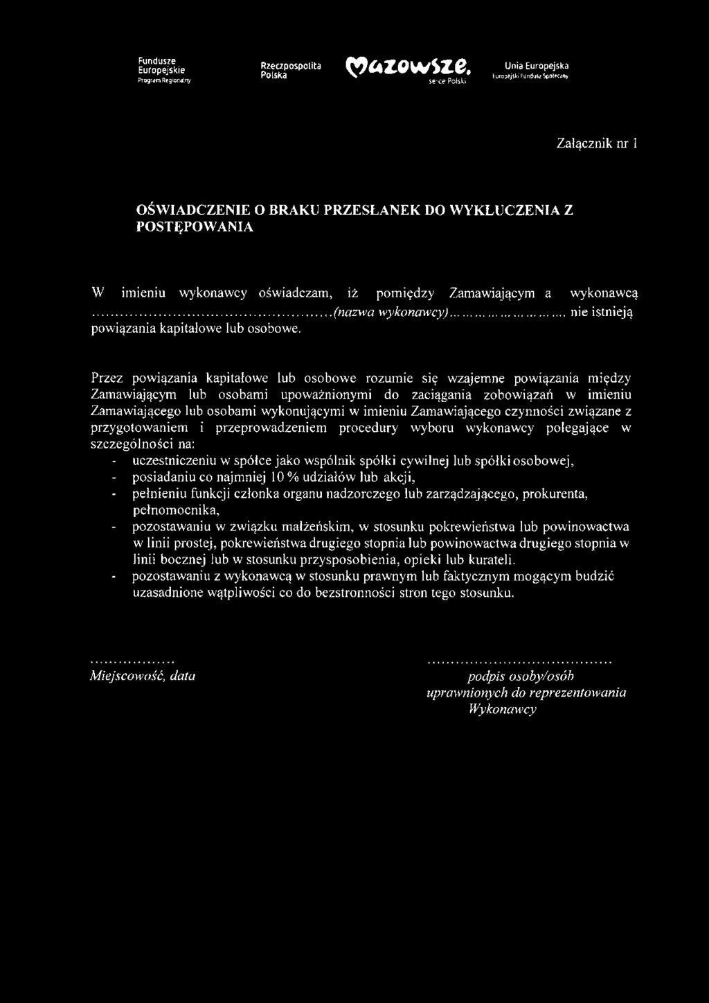 Zamawiającego lub osobami wykonującymi w imieniu Zamawiającego czynności związane z przygotowaniem i przeprowadzeniem procedury wyboru wykonawcy