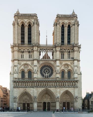 Next place worth seeing in Paris is a gothic cathedral - Notre Dame. It was being built for about 180 years (since 1163 to 1345).