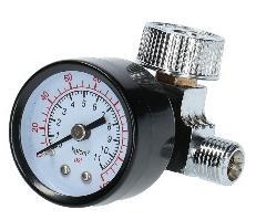 ciśnienie robocze Ciśnienie dopuszczalne Zakres regulacji Zakres temperatury pracy 10 bar 12 bar 0-8 bar 5-60 stopni C REDUKTOR CIŚNIENIA Z MANOMETREM Reduktor ciśnienia z manometrem,