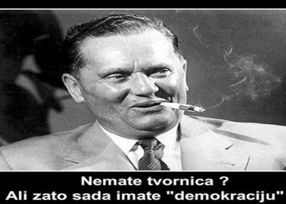 TITAnik i Yugo Boss : komunikaty z memów internetowych jako ironiczne komentarze do... Mem nr 3 8 Mem nr 4 9 Na pierwszym z memów Broz ze zdziwieniem zadaje pytanie Nie macie fabryk?