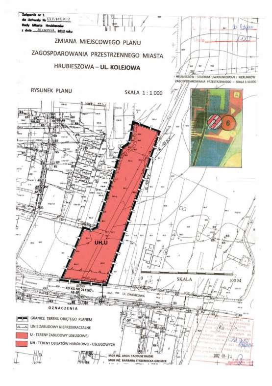 13) miejscowy plan zagospodarowania przestrzennego miasta Hrubieszowa ul.