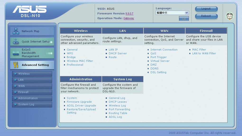 Aktualizacja firmware Uwaga: Pobierz najnowszy firmware ze strony sieci web ASUS, pod adresem http://www.asus.com Aktualizacja firmware: 1.