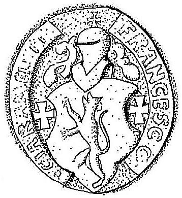 60 ANDRZEJ FILIP 5. Rysunek herbu Francesca Chiaramelli z jego listu do C. Madruzzo z 12 IX 1554 r. Rys. D. Burger, za: D. Burger, Francesco Chiaramella da Gandino und der Festungsbau zu Spandau, s.