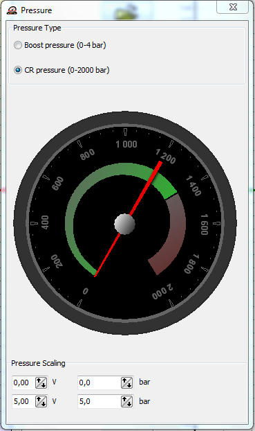 5. Wskaźnik ciśnienia W oknie Pressure wyświetlane jest ciśnienie jakie odczytuje emulowany czujnik.