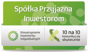 spółkę działania komunikacyjne zgodnie ze złożoną deklaracją (dwa następujące po sobie pozytywne audyty kwartalne).