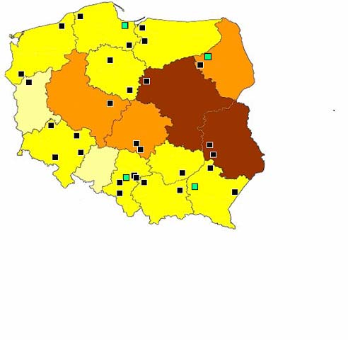 Finansowane zadań w latach 2010-2015 Budowa składowisk na odpady zawierające azbest oraz urządzeń i instalacji do przetwarzania odpadów z azbestem w latach