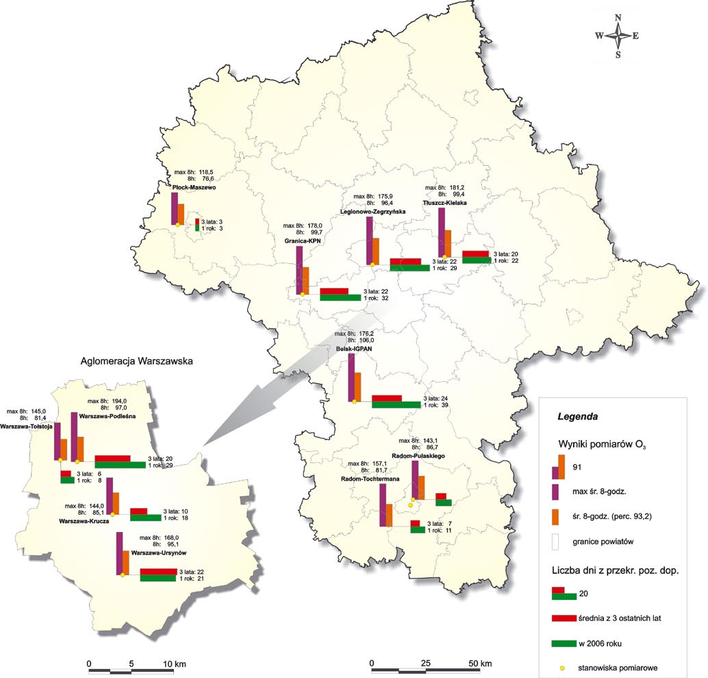 Wojewódzki Inspektorat Ochrony Środowiska - Raport 2006 Mapa 29.