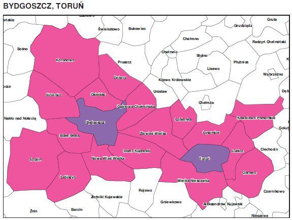 Zwróćmy uwagę, że obszar funkcjonalny obsługiwany przez ZIT obejmuje część tradycyjnego (tzn.