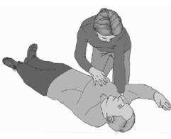Pozycja powinna być stabilna, jak najbliŝsza ułoŝeniu na boku z odgięciem głowy i brakiem ucisku na klatkę piersiową, by nie utrudniać oddechu.