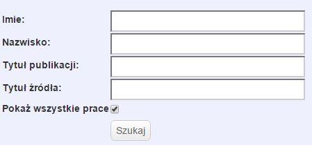 wyszukiwanie wszystkich publikacji (prace z zakładki Moje