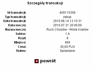 Użycie hiperłącza powrót przenosi kibica do strony, na której znajdował się przed wywołaniem tej